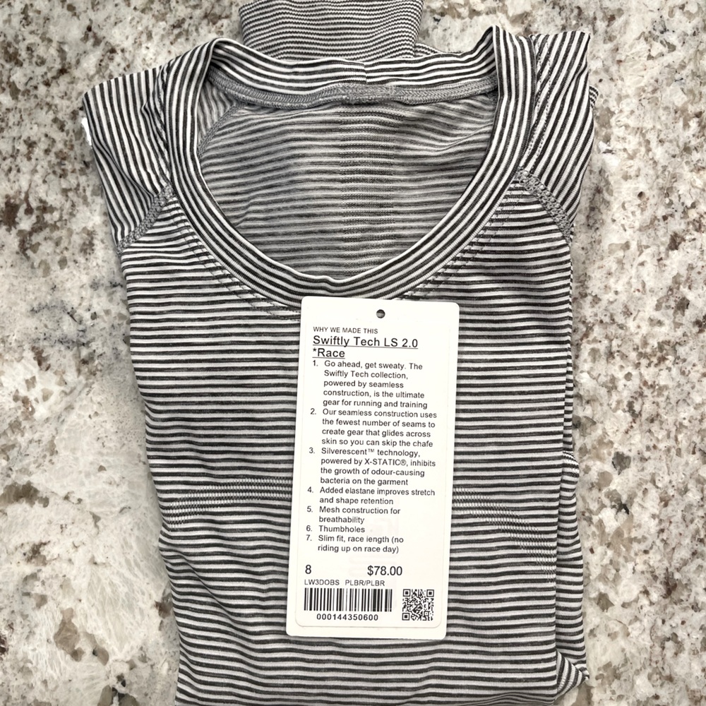 lululemon Swiftly Tech LS 2.0 *Race Size 8